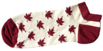 White Maple Leaf Ankle Socks